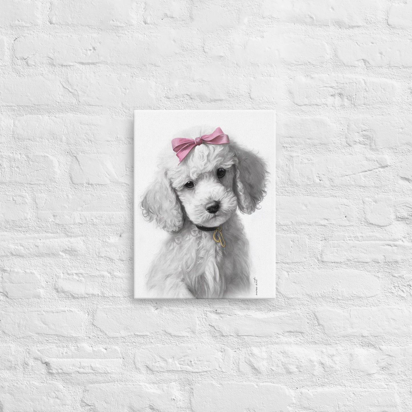 Poodle Puppy (Thin Canvas)