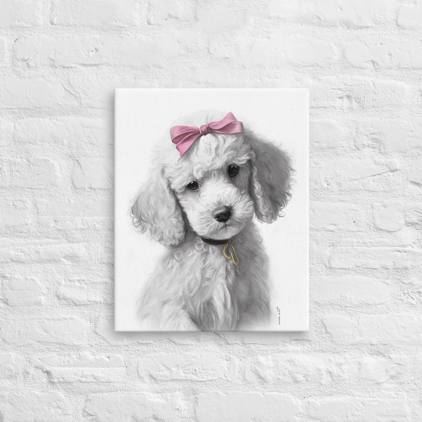 Poodle Puppy (Thin Canvas)