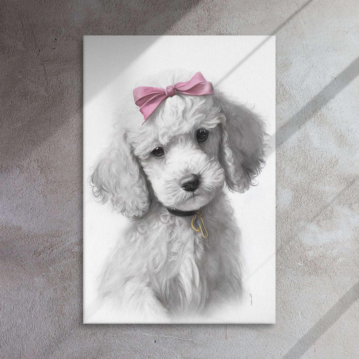 Poodle Puppy (Thin Canvas)