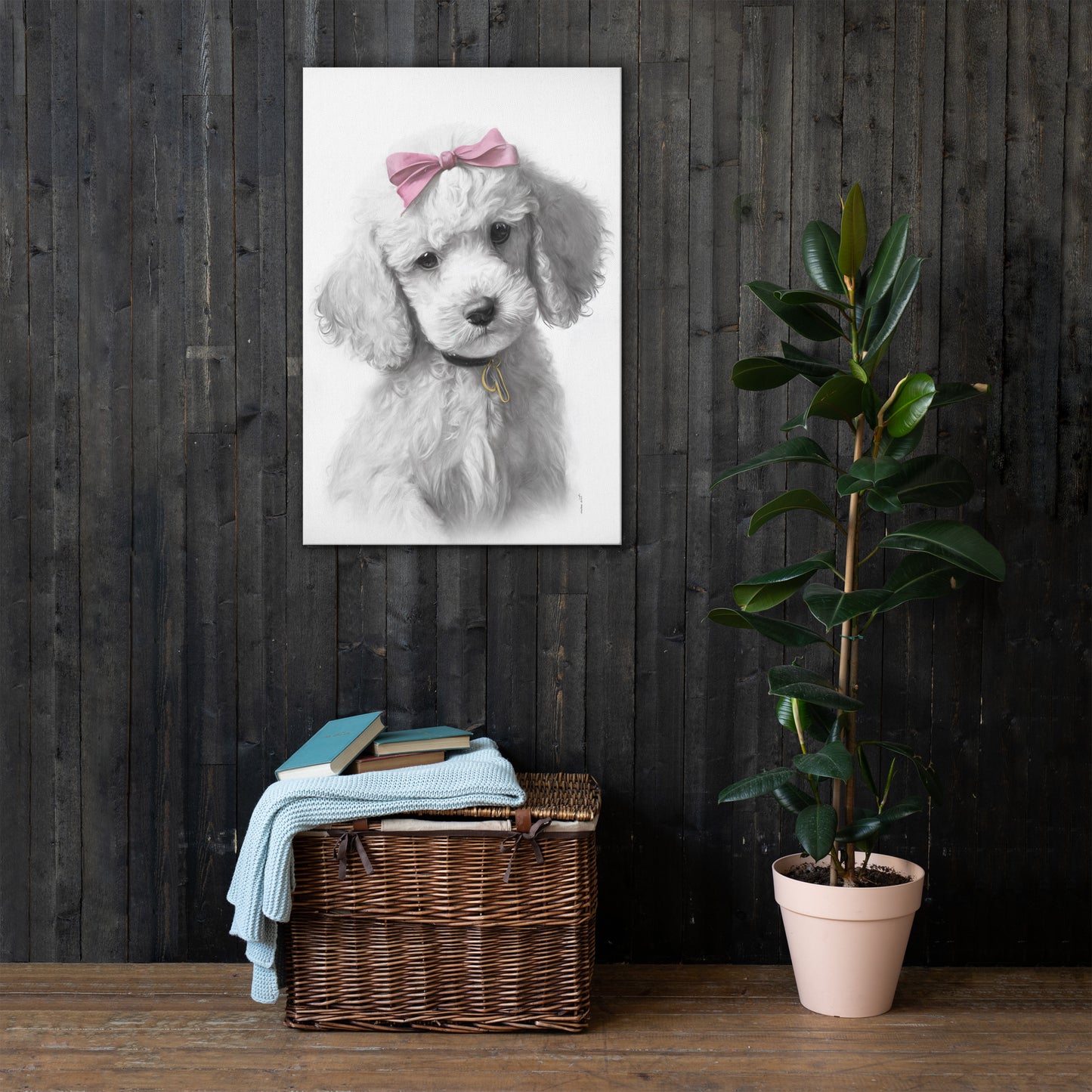 Poodle Puppy (Thin Canvas)