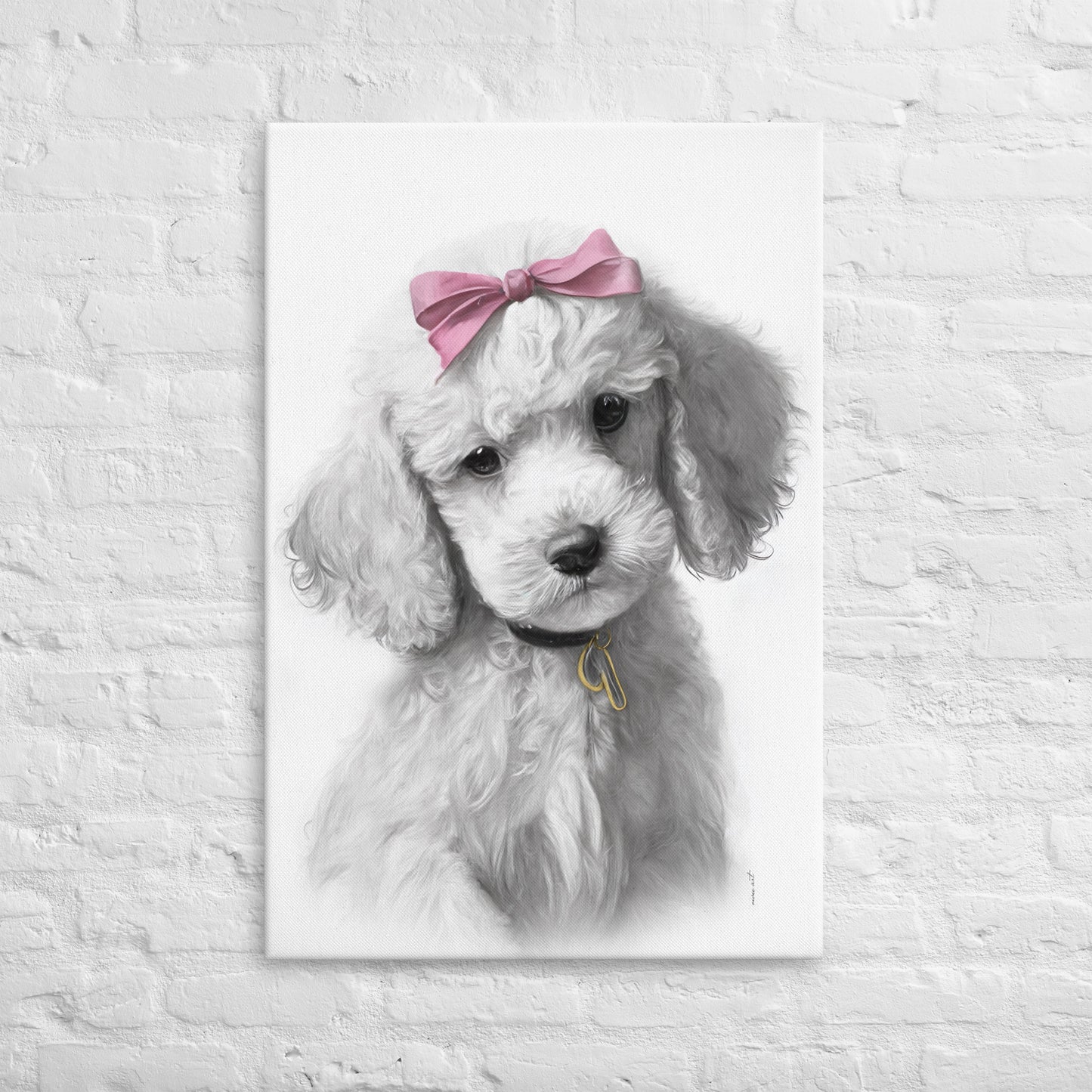 Poodle Puppy (Thin Canvas)