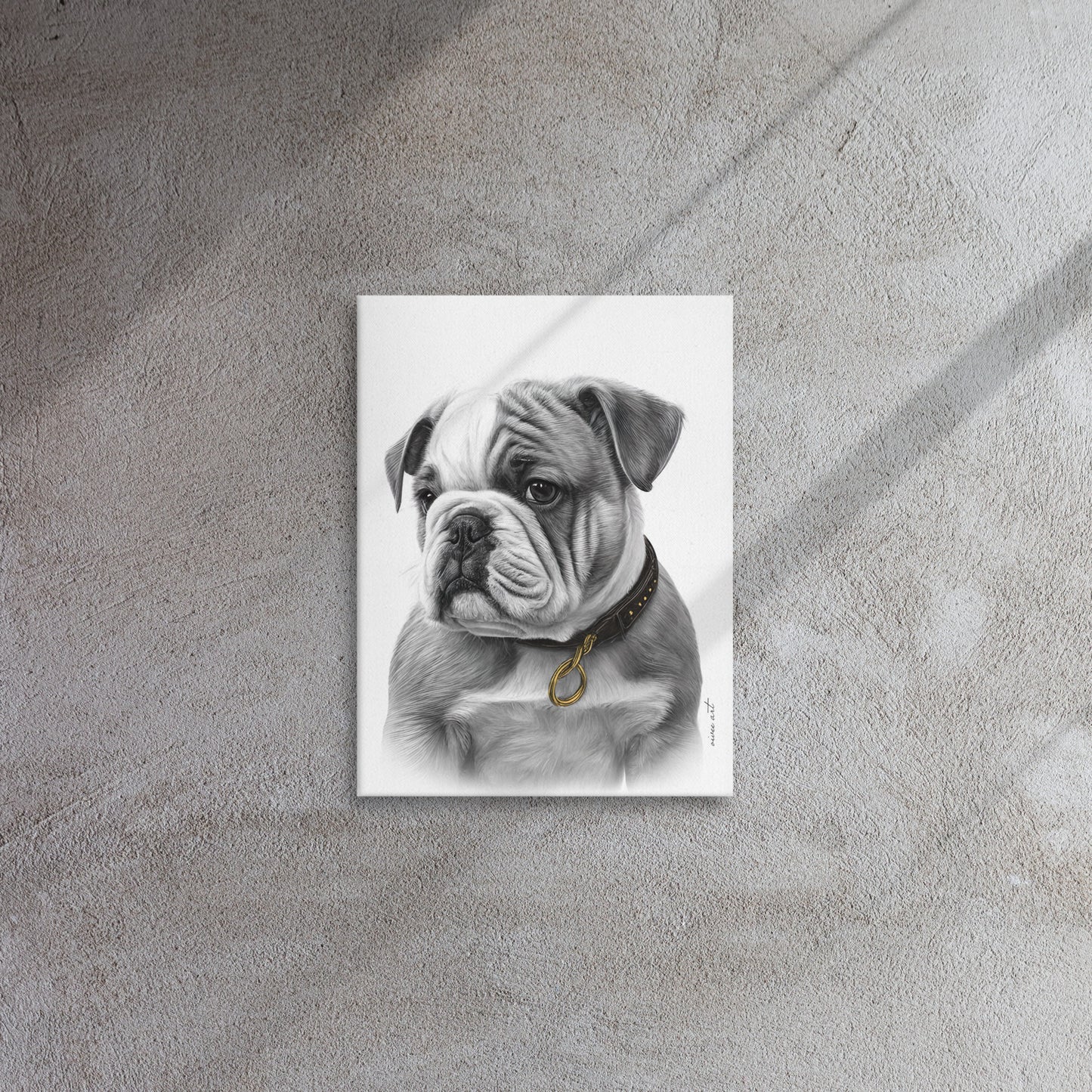 English Bulldog Puppy (Thin Canvas)