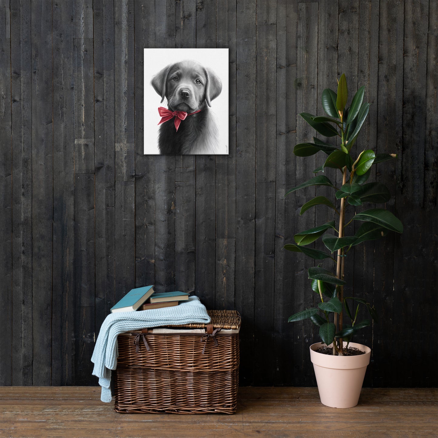 Labrador Retriever Puppy (Thin Canvas)