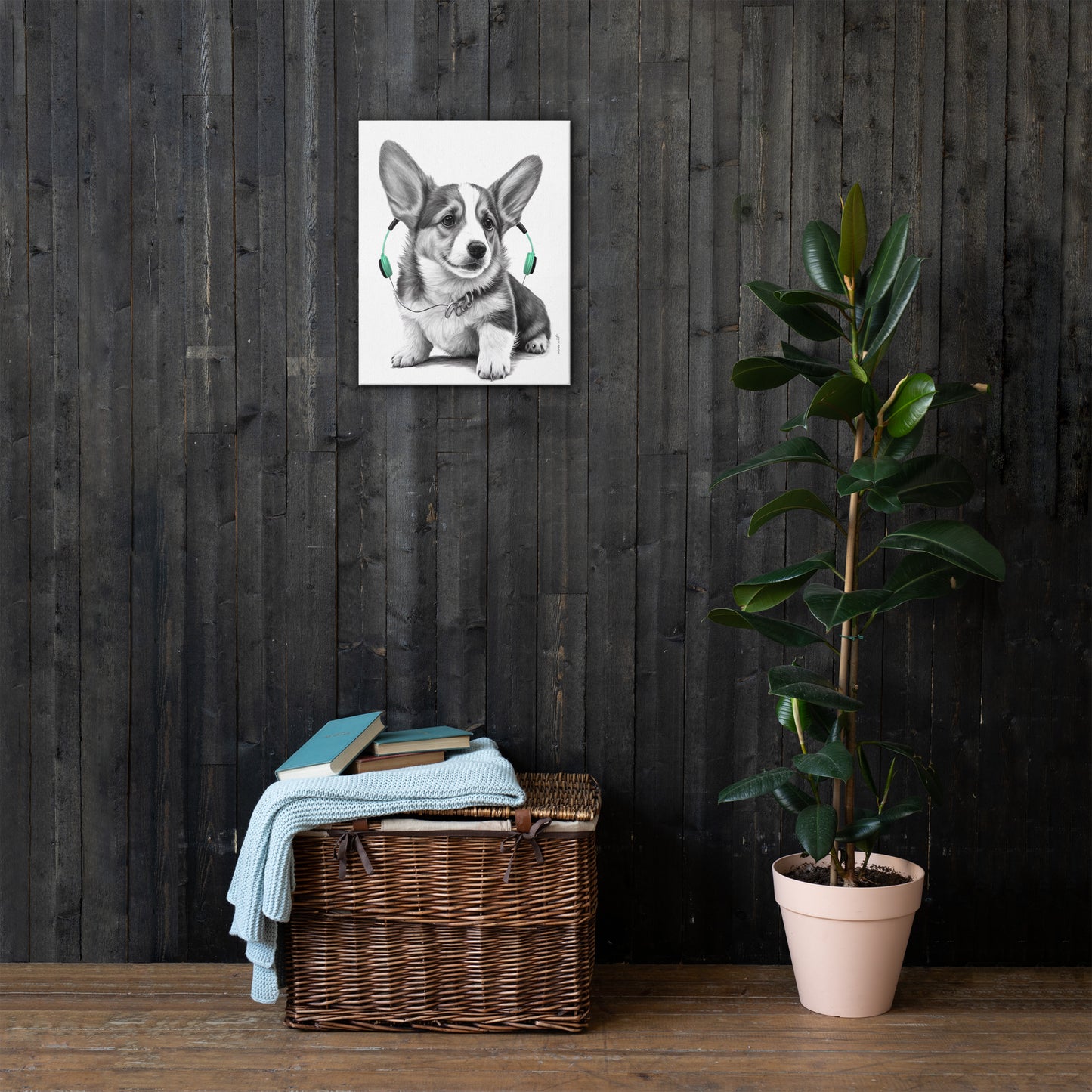 Corgy Puppy (Thin Canvas)