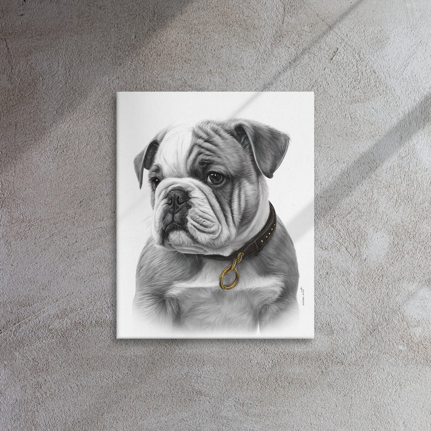 English Bulldog Puppy (Thin Canvas)