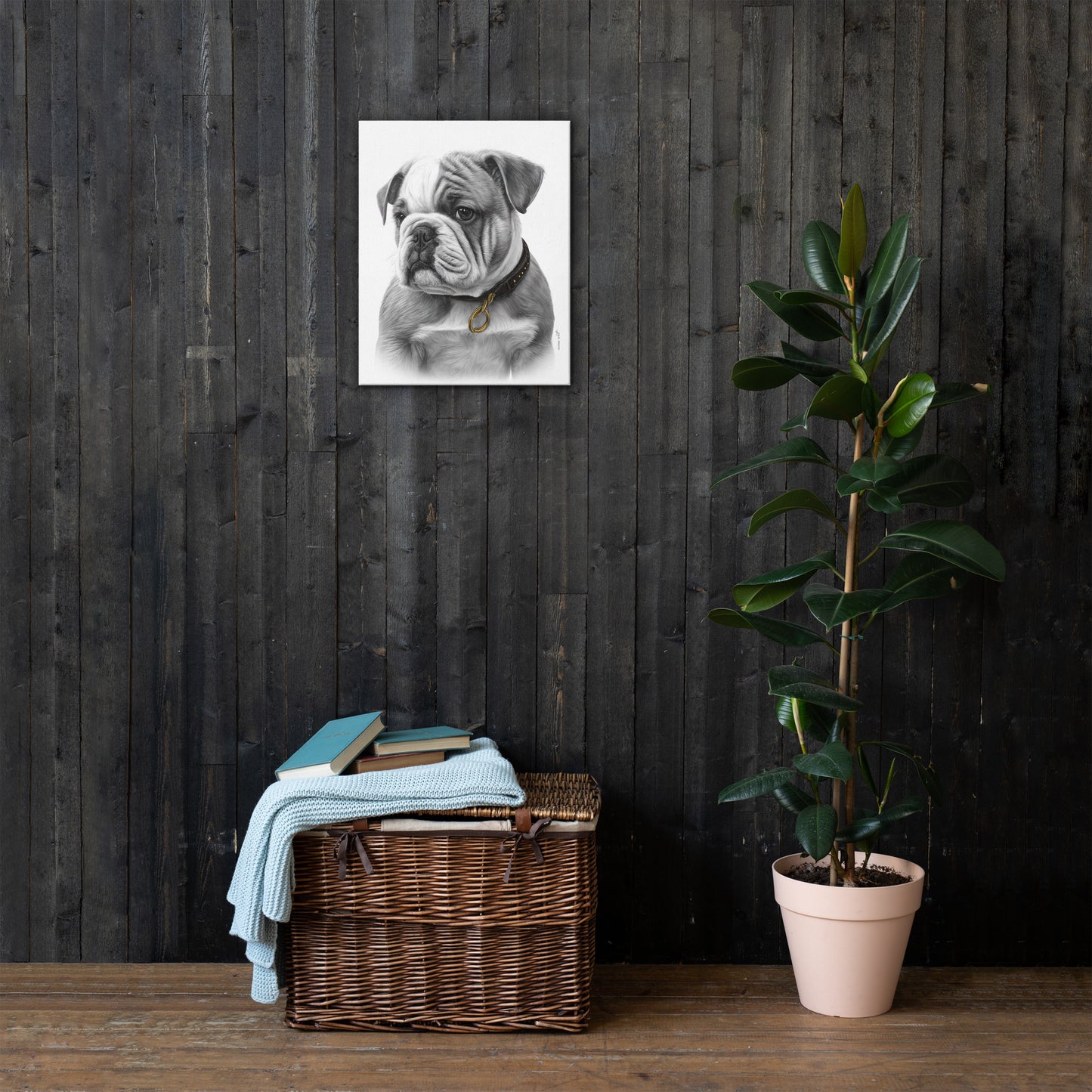 English Bulldog Puppy (Thin Canvas)