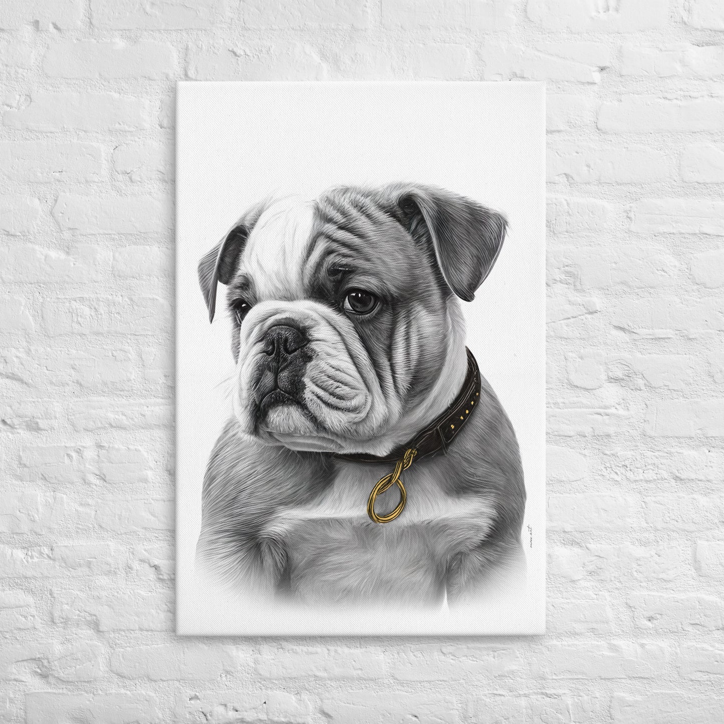 English Bulldog Puppy (Thin Canvas)